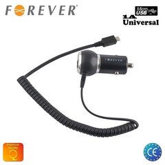 Forever 1A microUSB-autolaturi hinta ja tiedot | Puhelimen laturit | hobbyhall.fi