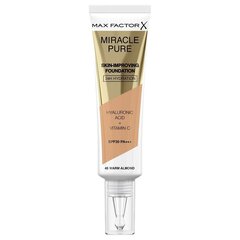 Meikkivoide Max Factor Miracle Pure Skin Improving Foundation SPF30 44 Warm Almond, 30ml hinta ja tiedot | Meikkivoiteet ja puuterit | hobbyhall.fi