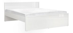 Sänky Pori 160 x 200 cm, valkoinen kiiltävä hinta ja tiedot | Sängyt | hobbyhall.fi