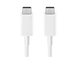 USB-C -> USB-C kaapeli Samsung EP-DX510JWEGEU PD / 100W / 5A / 1.8 m valkoinen hinta ja tiedot | Puhelinkaapelit | hobbyhall.fi