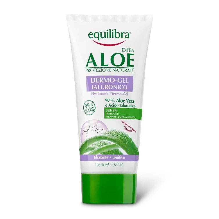 Aloe-geeli hyaluronihapolla Equilibra Extra Aloe Dermo-Gel, 150 ml hinta ja tiedot | Vartalovoiteet ja -emulsiot | hobbyhall.fi