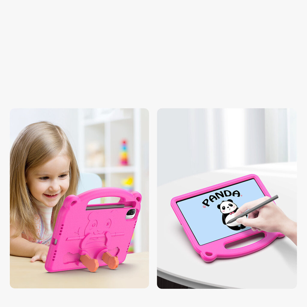 Dux Ducis Panda Kids pehmeä kotelo Xiaomi Pad 5 Pro / Pad 5:lle, vaaleanpunainen hinta ja tiedot | Tablettien kotelot ja muut tarvikkeet | hobbyhall.fi