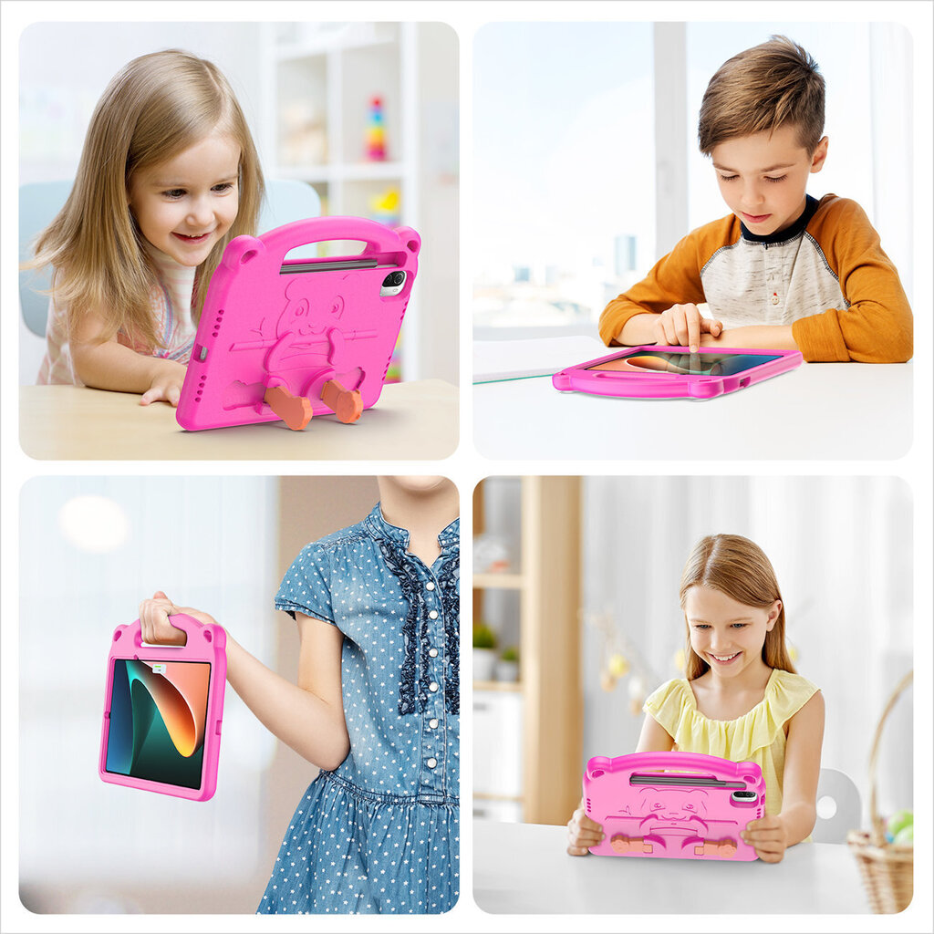 Dux Ducis Panda Kids pehmeä kotelo Xiaomi Pad 5 Pro / Pad 5:lle, vaaleanpunainen hinta ja tiedot | Tablettien kotelot ja muut tarvikkeet | hobbyhall.fi