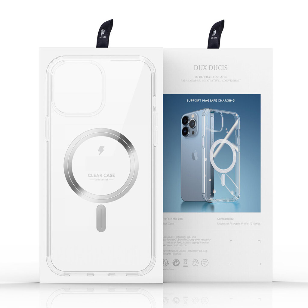 Puhelinkotelo Dux Ducis Clin Magsafe Apple iPhone 12/12 Pro, läpinäkyvä hinta ja tiedot | Puhelimen kuoret ja kotelot | hobbyhall.fi
