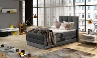 Sänky ASTER, 90x200 cm, tummanharmaa / harmaa hinta ja tiedot | Sängyt | hobbyhall.fi