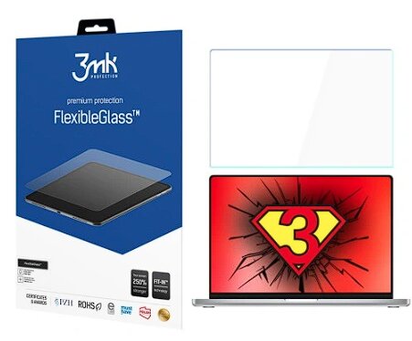 Apple MacBook Pro 14,2" 2021 - 3mk FlexibleGlass™ 15" näytönsuoja hinta ja tiedot | Kannettavien tietokoneiden lisätarvikkeet | hobbyhall.fi