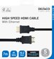 Deltaco, HDMI, 4K UHD, 7 m hinta ja tiedot | Kaapelit ja adapterit | hobbyhall.fi