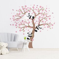 Seinätarra - Pandat kirsikkapuussa hinta ja tiedot | Sisustustarrat | hobbyhall.fi