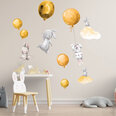 Seinätarra - Puput ja oranssit ilmapallot