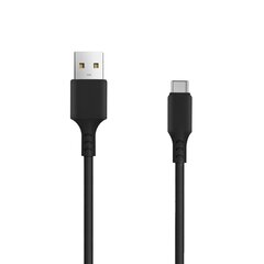 Setty car charger 1x USB 2,4A black + USB-C cable 1,0 m hinta ja tiedot | Puhelimen laturit | hobbyhall.fi