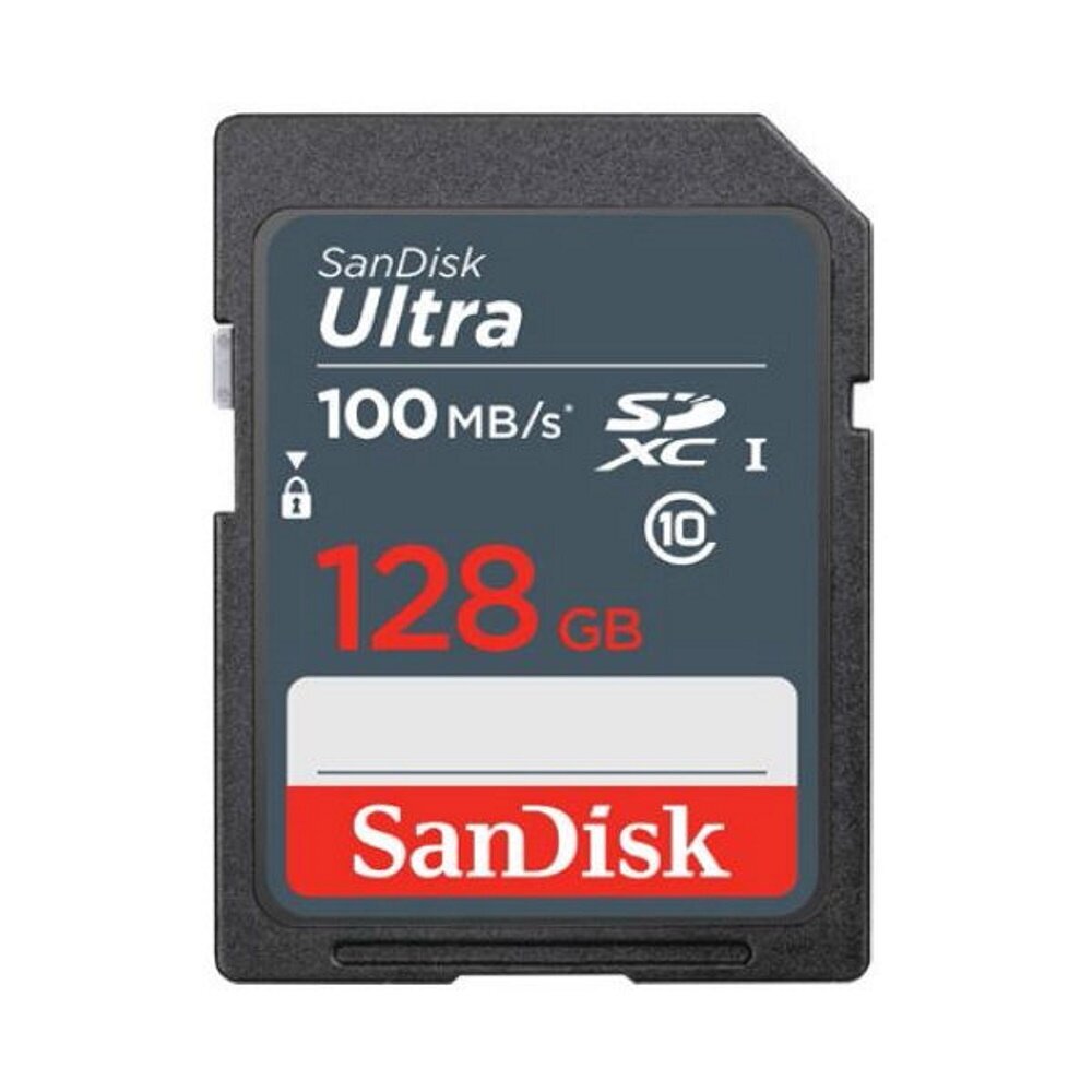 SanDisk muistikortti 128 Gt SDXC Ultra 100 Mt/s hinta ja tiedot | Kameran muistikortit | hobbyhall.fi