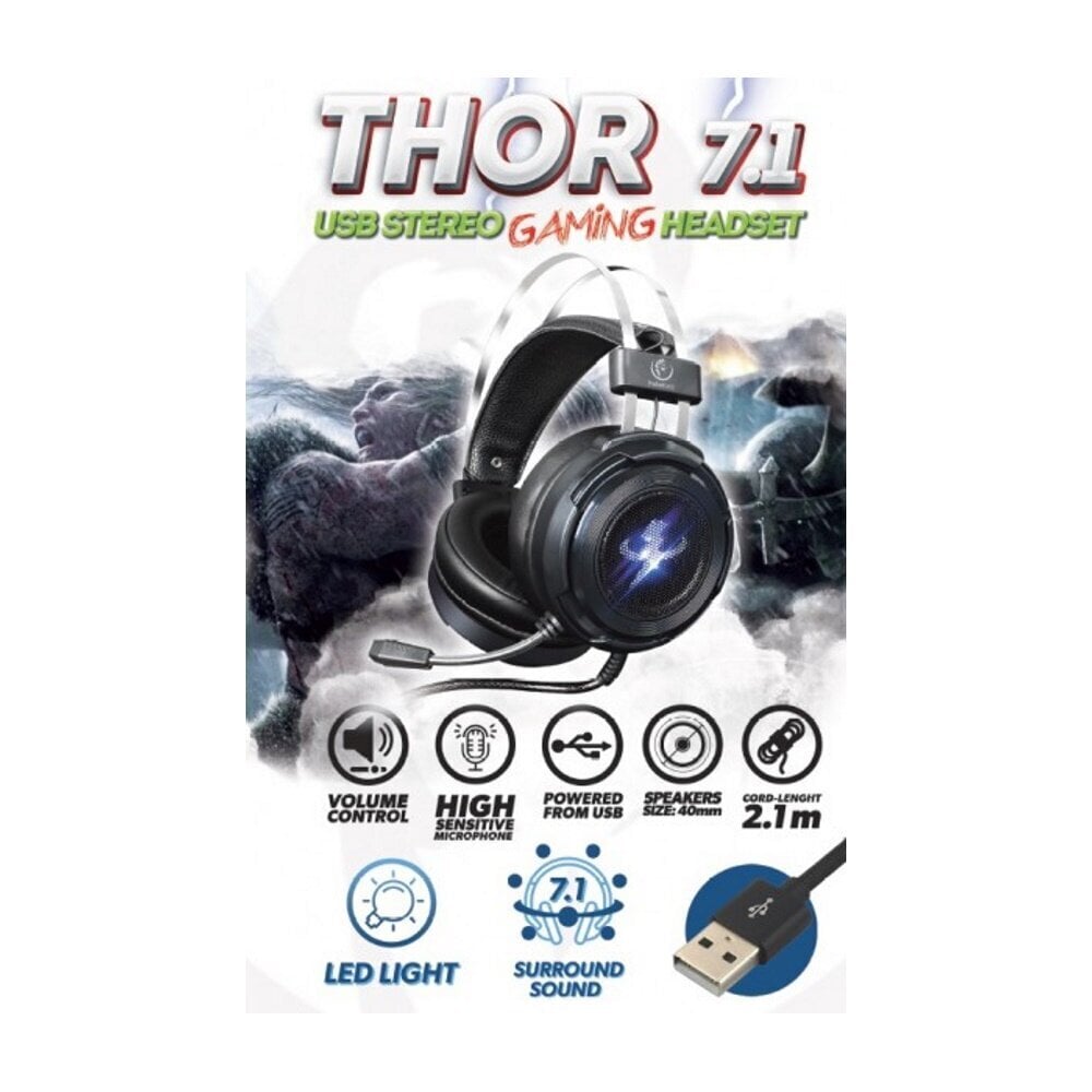 Rebeltec Thore 7.1 USB hinta ja tiedot | Kuulokkeet | hobbyhall.fi