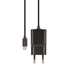 Maxlife MXTC-03 Laturi 2.1A musta microUSB-kaapelilla 1 m hinta ja tiedot | Puhelimen laturit | hobbyhall.fi