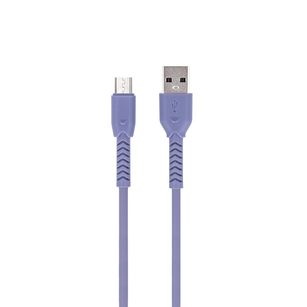 Maxlife MXUC-04 kaapeli USB - microUSB 1,0 m 3A, violetti hinta ja tiedot | Puhelinkaapelit | hobbyhall.fi