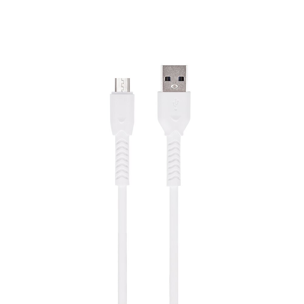 Maxlife MXUC-04 kaapeli USB - microUSB 1.0 m 3A, valkoinen hinta ja tiedot | Puhelinkaapelit | hobbyhall.fi