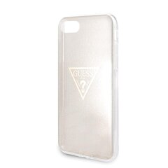 Guess case for iPhone 7 / 8 GUHCI8SGTLGO gold hard case Glitter Triangle hinta ja tiedot | Puhelimen kuoret ja kotelot | hobbyhall.fi