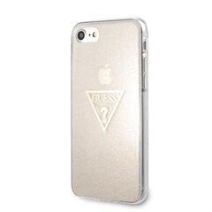 Guess case for iPhone 7 / 8 GUHCI8SGTLGO gold hard case Glitter Triangle hinta ja tiedot | Puhelimen kuoret ja kotelot | hobbyhall.fi