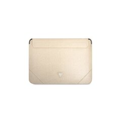 Guess sleeve GUCS14PSATLE 14” beige Saffiano Triangle hinta ja tiedot | Tietokonelaukut | hobbyhall.fi