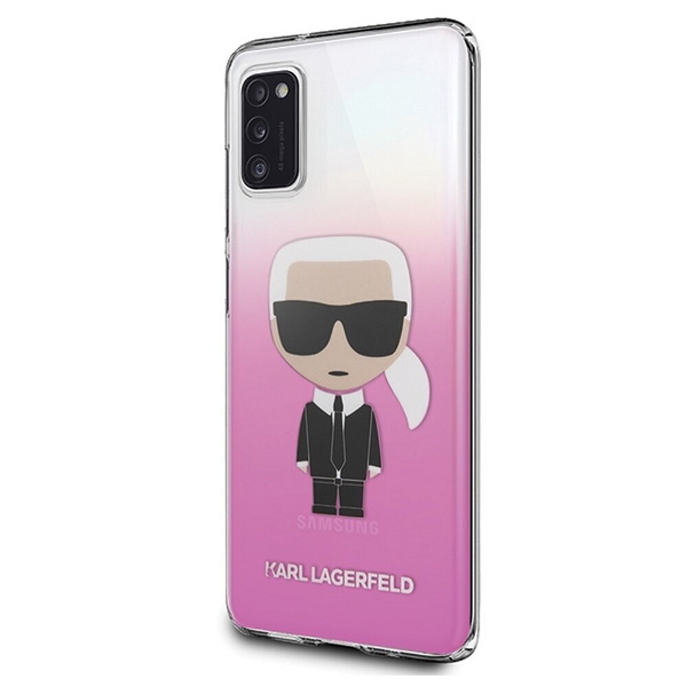 Karl Lagerfeld case for Samsung Galaxy A41 A415 KLHCA41TRDFKPI pink hard case Gradient Iconic Karl hinta ja tiedot | Puhelimen kuoret ja kotelot | hobbyhall.fi