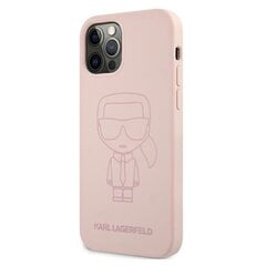 Karl Lagerfeld case for iPhone 12 Mini 5,4" KLHCP12SSILTTPI pink hard case Silicone Iconic Outline hinta ja tiedot | Karl Lagerfeld Puhelimet, älylaitteet ja kamerat | hobbyhall.fi