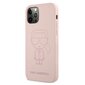 Karl Lagerfeld case for iPhone 12 Mini 5,4" KLHCP12SSILTTPI pink hard case Silicone Iconic Outline hinta ja tiedot | Puhelimen kuoret ja kotelot | hobbyhall.fi