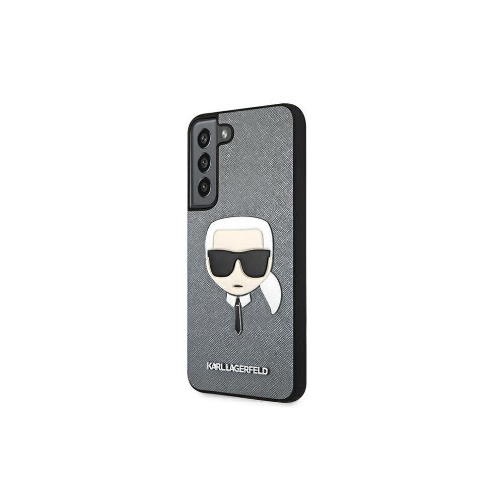 Karl Lagerfeld case for Samsung Galaxy S22 Plus KLHCS22MSAKHSL hard case silver Saffiano Karl`s Head hinta ja tiedot | Puhelimen kuoret ja kotelot | hobbyhall.fi
