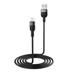 BWOO kaapeli X230L USB - Lightning 1,0m 2,4A musta hinta ja tiedot | Puhelinkaapelit | hobbyhall.fi