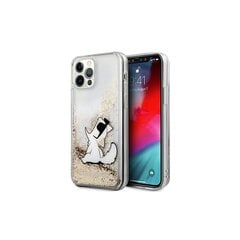 Karl Lagerfeld case for iPhone 12 Pro Max 6,7" KLHCP12LGCFD hard case gold Liquid Glitter Choupette Fun hinta ja tiedot | Puhelimen kuoret ja kotelot | hobbyhall.fi