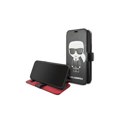 Karl Lagerfeld case for iPhone 11 Pro Max KLFLBKSN65FIKPUBK book case black Fullbody hinta ja tiedot | Puhelimen kuoret ja kotelot | hobbyhall.fi