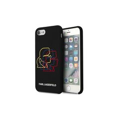 Karl Lagerfeld case for iPhone 7 / 8 / SE 2020 / SE 2022 KLHCI8SLGKBK hard case black Silicone Triple Heads hinta ja tiedot | Puhelimen kuoret ja kotelot | hobbyhall.fi