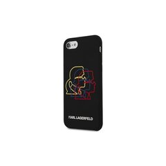 Karl Lagerfeld case for iPhone 7 / 8 / SE 2020 / SE 2022 KLHCI8SLGKBK hard case black Silicone Triple Heads hinta ja tiedot | Puhelimen kuoret ja kotelot | hobbyhall.fi