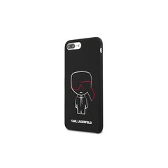 Karl Lagerfeld case for iPhone 7 Plus / 8 Plus KLHCI8LSLKCBK hard case black Silicone Karl Iconic hinta ja tiedot | Puhelimen kuoret ja kotelot | hobbyhall.fi