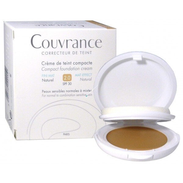 Meikkivoide Avene Couvrance Compact Cream SPF30 02 Naturale, 9,5 g hinta ja tiedot | Meikkivoiteet ja puuterit | hobbyhall.fi