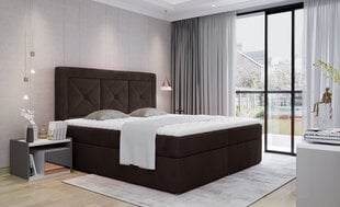 Sänky NORE Idris 16, 160x200cm, tummanruskea. hinta ja tiedot | Sängyt | hobbyhall.fi