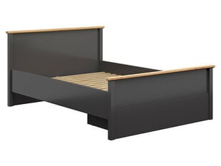 Sänky BRW Hesen 140x200cm, harmaa/ruskea hinta ja tiedot | Sängyt | hobbyhall.fi