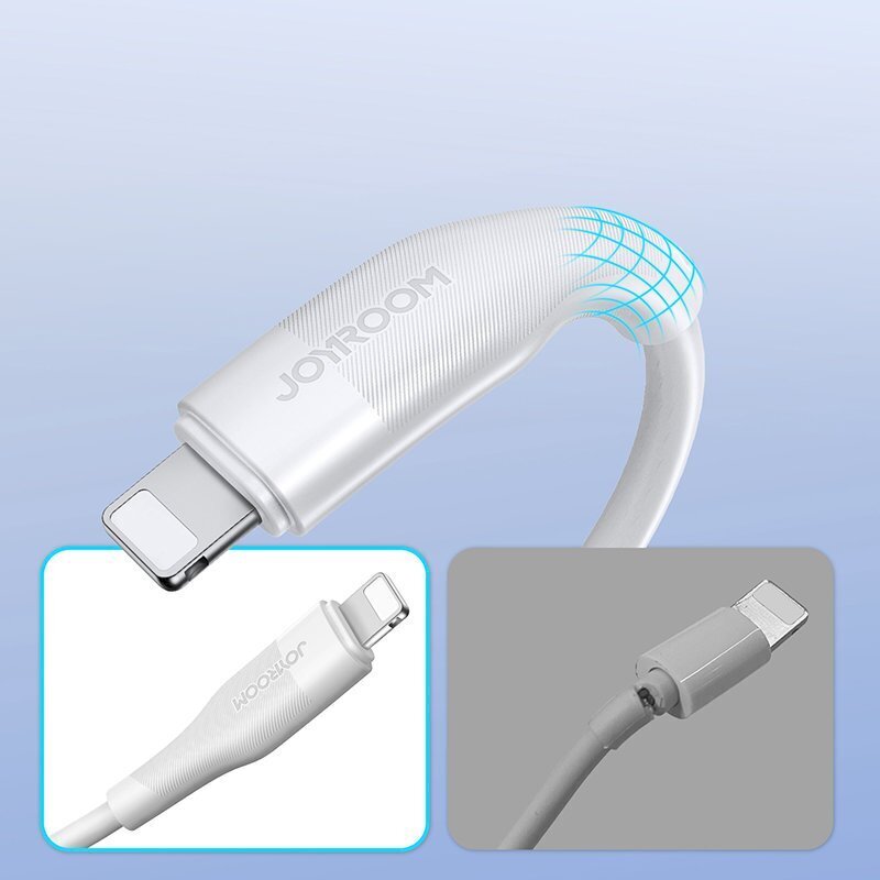 Joyroom USB cable - Lightning charging / data transmission 3A 1m white (S-1030M12) hinta ja tiedot | Puhelinkaapelit | hobbyhall.fi