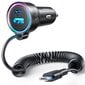 Joyroom nopea autolaturi 3 in 1 USB Type C -kaapelilla 1,5 m 55 W musta (JR-CL07) hinta ja tiedot | Puhelimen laturit | hobbyhall.fi