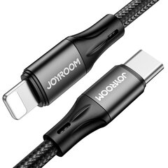 Joyroom pikalataus/datakaapeli USB Type C - Lightning PD 20W 1m musta (S-1024N1-PD) hinta ja tiedot | Puhelinkaapelit | hobbyhall.fi