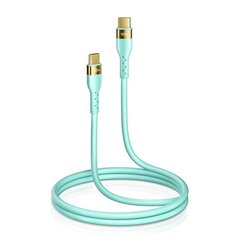 Joyroom Liquid Silicone USB Type C - USB Type C lataus- / datakaapeli PD 100W 1.2m vihreä (S-1250N18-10) hinta ja tiedot | Puhelinkaapelit | hobbyhall.fi