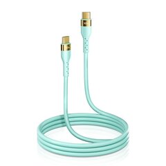 Joyroom Liquid Silicone USB Type C - USB Type C lataus- / datakaapeli PD 100W 2m vihreä (S-2050N18-10) hinta ja tiedot | Puhelinkaapelit | hobbyhall.fi