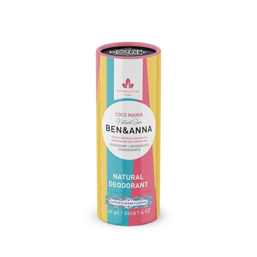 Ben & Anna luonnollinen deodorantti Coco Mania, 40g hinta ja tiedot | Deodorantit | hobbyhall.fi