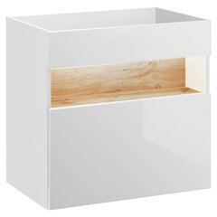 Kylpyhuoneen kaappi Hakano Bonevile 60x46 cm, valkoinen/ruskea hinta ja tiedot | Kylpyhuonekaapit | hobbyhall.fi
