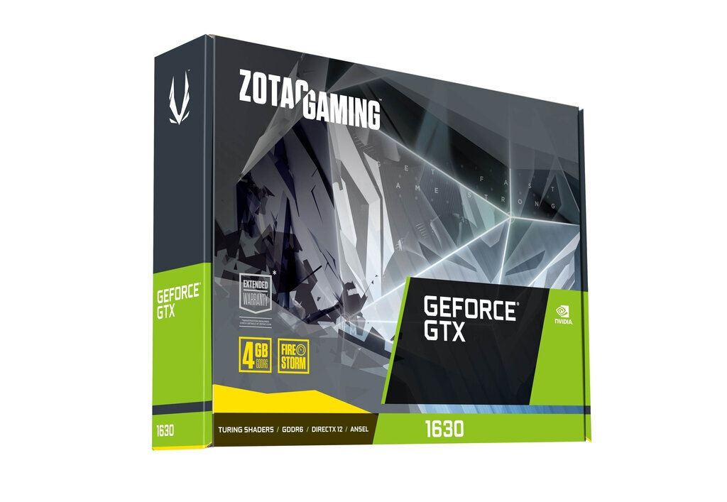 Zotac Gaming GeForce GeForce GTX 1630 4 GB GDDR6 (ZT-T16300F-10L) hinta ja tiedot | Näytönohjaimet | hobbyhall.fi