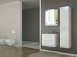 Serena Retro -kylpyhuoneen peilikaappi, 70 x 60 x 14 cm, valkoinen korkeakiilto hinta ja tiedot | Kylpyhuonekaapit | hobbyhall.fi