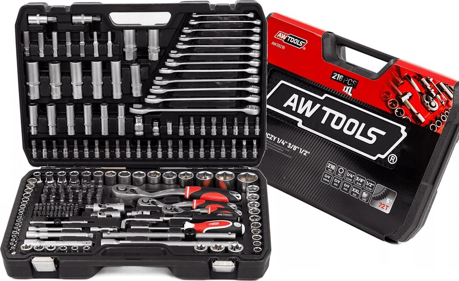 Työkalusarja Awtools AW39216 216 kpl hinta ja tiedot | Käsityökalut | hobbyhall.fi