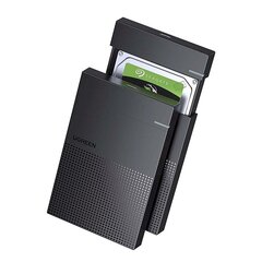 2,5" ulkoinen kiintolevy-/SSD-kotelo UGREEN CM471, USB-A 3.2 Gen 1 5Gbps (musta) hinta ja tiedot | Adapterit | hobbyhall.fi