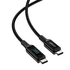 Acefast cable USB Type C - USB Type C 2m, 100W (20V / 5A) black (C6-03 Black) hinta ja tiedot | Puhelinkaapelit | hobbyhall.fi