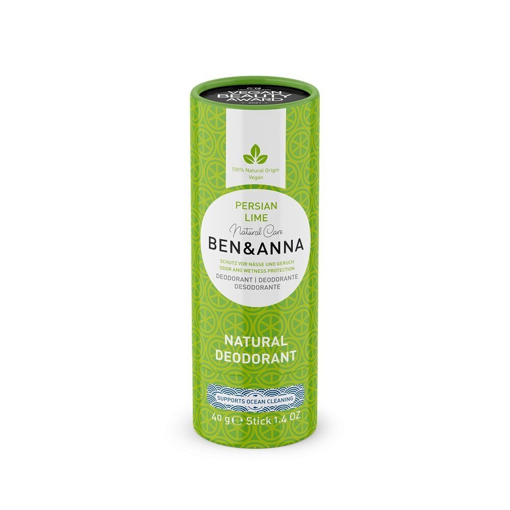 Puikkodeodorantti Ben & Anna Natural Deodorant Persian Lime, 40g hinta ja tiedot | Deodorantit | hobbyhall.fi