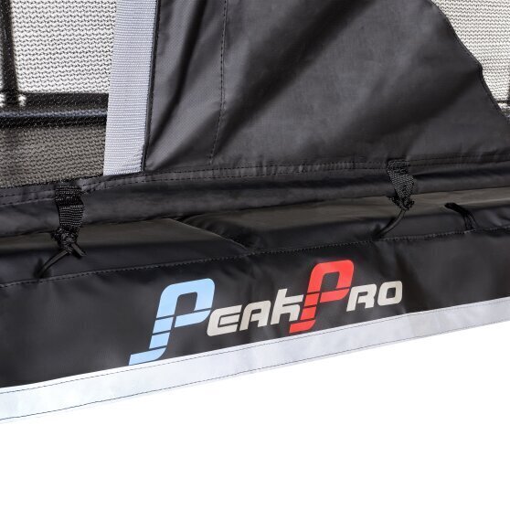 Trampoliini turvaverkolla ja tikkailla Exit PeakPro 305x518 cm, musta hinta ja tiedot | Trampoliinit | hobbyhall.fi