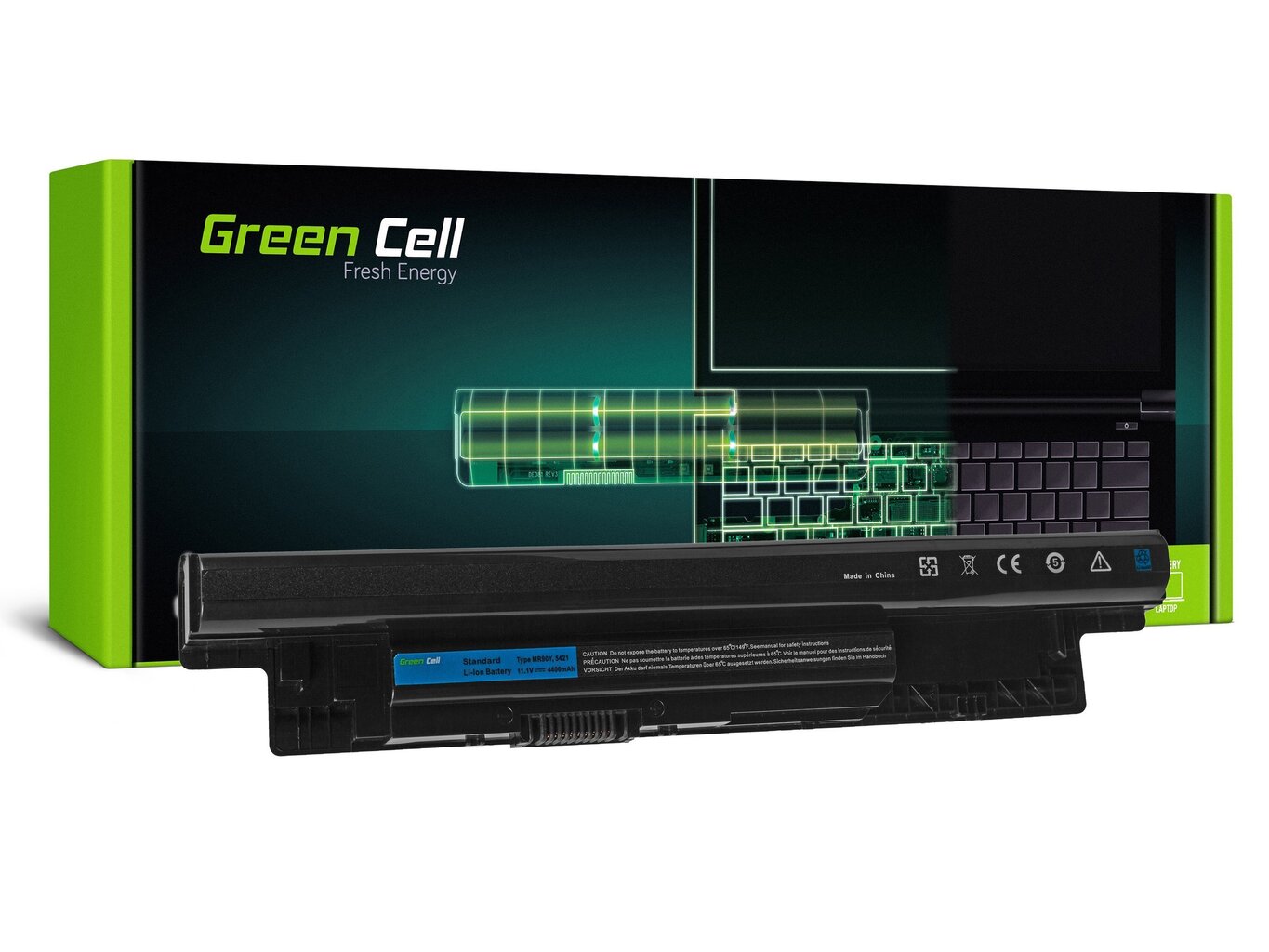 Green Cell Laptop Battery MR90Y for Dell Inspiron 14 3000 15 3000 3521 3537 15R 5521 5537 17 5749 hinta ja tiedot | Kannettavien tietokoneiden akut | hobbyhall.fi